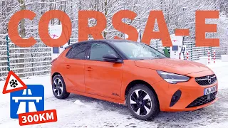 Opel Corsa-e Langstreckentest - 130km/h auf der Autobahn (im Winter)