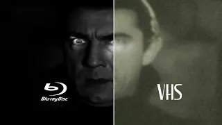 Dracula 1931 bluray restoration vs 1931 old vhs tape