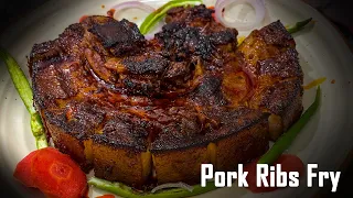 Pork Ribs Fry | Tasty Pork Ribs Recipe | Crunchy Pork Ribs