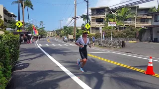 2017 Ironman World Championship leaders on Alii Drive, Kailua-Kona, Hawaii