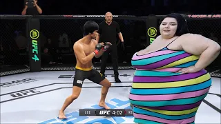 UFC4 Bruce Lee vs fat girl EA Sports UFC 4