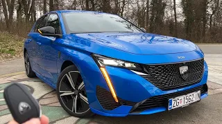 New PEUGEOT 308 GT 2022 - FIRST LOOK & visual REVIEW (Vertigo Blue, 180 HP)