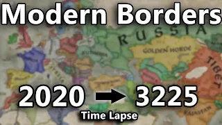 Modern Borders In Crusader Kings 3 Timelapse but in 1 minute!