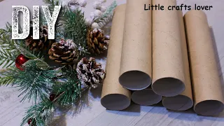 НОВОГОДНИЕ ПОДЕЛКИ из ВТУЛОК. Зимние поделки своими руками. DIY Christmas crafts. 2023.