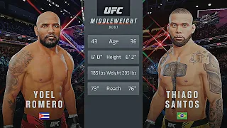 Yoel Romero Vs. Thiago Santos : UFC 4 Gameplay (Pro Difficulty) (AI Vs AI) (PS5)