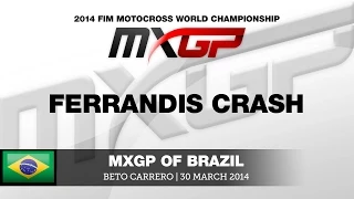 MXGP of Brazil 2014 Dylan Ferrandis Crash - Motocross