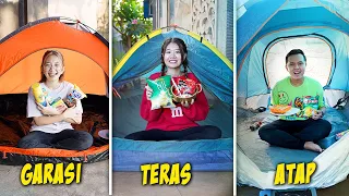 TANTANGAN CAMPING SECARA ACAK!! TENGAH MALAM TENDANYA TERBANG!!