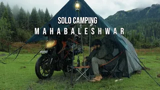 Solo Camping in heavy rain | Mahabaleshwar trip in monsoon | Maharashtra Hill station #monsoon