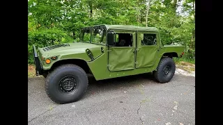 Test driving Humvee