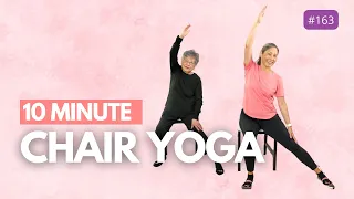 UNLOCK The Benefits Of Chair Yoga In 10 MINUTES : Gentle EXERCISE For Seniors & Beginners