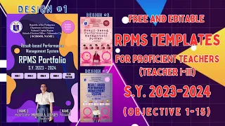 RPMS TEMPLATE S.Y. 2023-2024 for TEACHER I-III (FREE & EDITABLE) (OBJECTIVE 1-15) - DESIGN #1