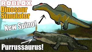 New Spinosaurus! + Purrussaurus, etc! | ROBLOX Dinosaur Simulator