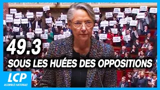 Réforme des retraites - Élisabeth Borne active le 49.3 sous les huées des oppositions