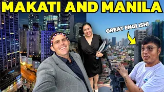 MANILA and MAKATI STREET WALK - Filipinos Speak Great English! (Philippines City)