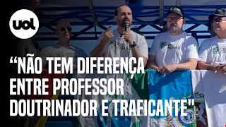 Eduardo Bolsonaro compara professores com traficantes em marcha pró-armas
