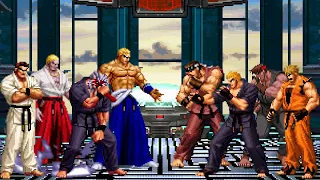 [KOF Mugen] Memorial | Geese & Takuma Team vs Ryo & Ryu Team [ 4vs4 ]