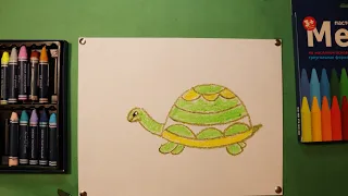 Урок рисования для детей "ЧЕРЕПАХИ🐢"^Как нарисовать ЧЕРЕПАХУ