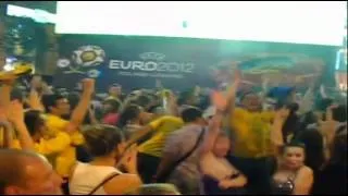 EURO-2012: Ukraine-Sweden 2-1 from Kyiv Fan Zone inside, Khreshchatyk 11.06.2012