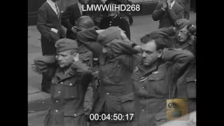 LIBERATION OF PARIS, MS, CUS, WRECKED GERMAN TRUCKS. CU, BODIES OF DEAD GERMANS. FRENC - LMWWIIHD268