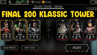 Klassic Tower Final Boss Fight 200 With gold Team + Diamond Reward. MK Mobile.