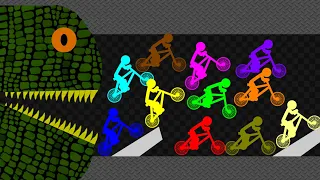 Survival Stickman Bicycle Race: Monster Snake