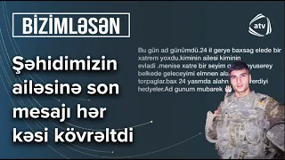 3-cü sinifdən bayrağı cibində gəzdirən qəhrəman şəhidimiz - Bizimləsən