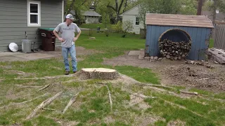 Biggest Stump Removal- Compact Tractor