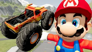 Extreme Car Crashes Compilation With Giant Mario - BeamNG Drive Crashes