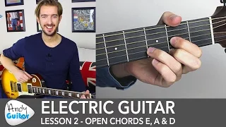 Electric Guitar Lesson 2 - EASY Riff with Open Chords