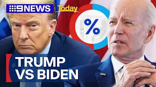 New poll finds Donald Trump ahead of Joe Biden in the US presidential race | 9 News Australia