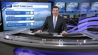 Video: Some sun with mild air Monday; mix, rain expected Tuesday