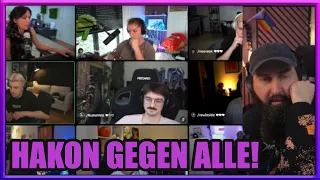 ,,Der DÜMMSTE Fliegt! 😂 Mit Papaplatte, Hugo, Nooreax,... (angelehnt an Pietsmiet)" - Hakon Reaction