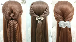 20 Quick And Beautiful Hairstyles Ideas  For Girls | Easy Hairstyle Schoolgirl - Hearstyle For Party