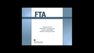 National RTAP 101 Webinar Series:  FTA Intercity Bus Program