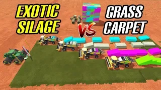 Farming Simulator 17: Exotic Silage VS Grass Carpet !!!,  Direct Huge Silage Making!!!