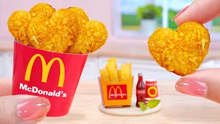 How To Make Miniature Chicken Heart Shaped Balls Mc Donald's 💖 Fastfood Recipes By Tina Mini Cooking