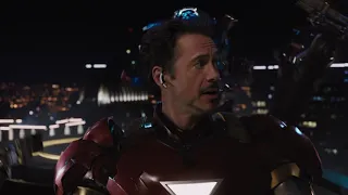 The Avengers: Iron Man Armor Mark VI Landing in Stark Tower