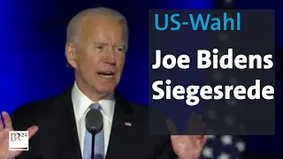 Siegesrede: Joe Biden ruft zu Einigkeit und Versöhnung auf | BR24