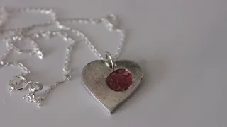How to Create a Simple Metal Clay Heart Pendant by Silvia Argueso