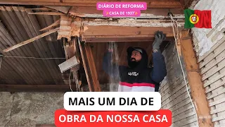 Mais um dia de obra na nossa casa em Portugal! 🇵🇹