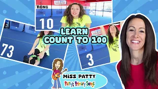 Learn Counting to 100 Song for Children (Official Video) Count to 100 and Stretch | Miss Patty