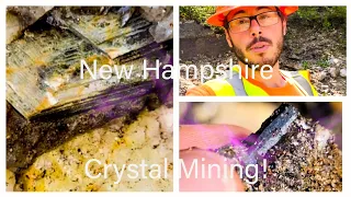 Crystal Mining for Tourmalime Garnets & MORE! In New Hampshire ⛏️💎