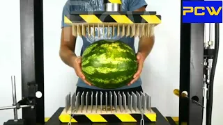 watermelon between nail beds (hydraulic press experiment)
