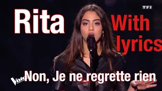 Edith Piaf-Non, Je ne regrette rien with lyrics (フランス語字幕)|Rita| Voice France