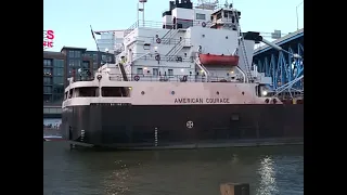 American Courage Freighter in The Flats, Cleveland