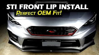 Subaru OEM Front Lip Spoiler Installation 2020 STI
