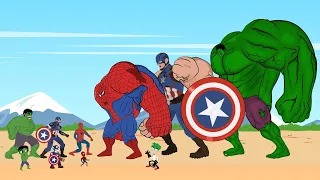 Evolution Of Captain America -Hulk vs SpiderMan: SpiderMan and Hulk Combined Powers|Superhero Roblox