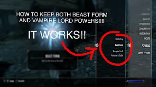 Skyrim Special Edition: Vampire lord and Werewolf hybrid tutorial step by step (2019)