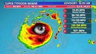 Super Typhoon Mawar heading for Guam