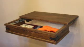 Hidden Compartment Wall shelf with secret/hidden compartment. Hide your valuables in plain sight!